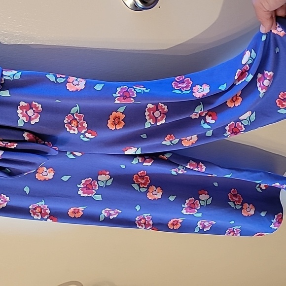 Wonder Nation Set of 2, Chambray Dress & Blue Floral Jumpsuit - Girls L 10/12 - Picture 3 of 10